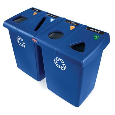 RUBBERMAID COMMERCIAL PRODUCTS 1792372 RECYCLING STATION,4 STREAM,92 GAL