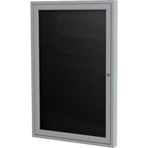 GHENT PA13636B-BK LETTERBOARD, 36X36,1-DOOR,ALUMINUM FRAME