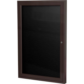 GHENT PB12418BX-BK LETTERBOARD, 24X18,1-DOOR,ALUMINUM FRAME