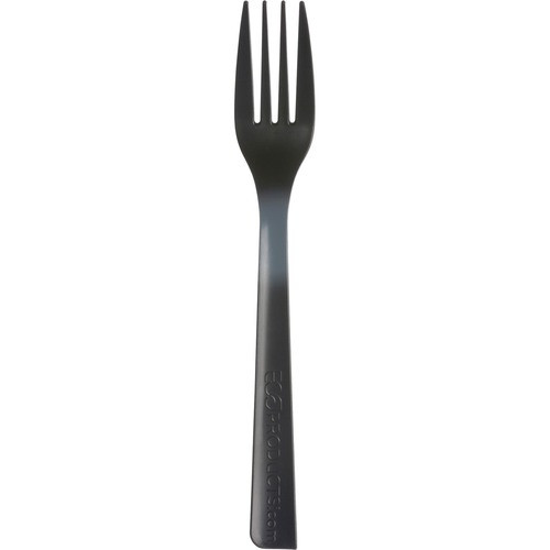 ECO-PRODUCTS EP-S112 RECYCLED CONTENT CUTLERY,FORK,6,BLACK
