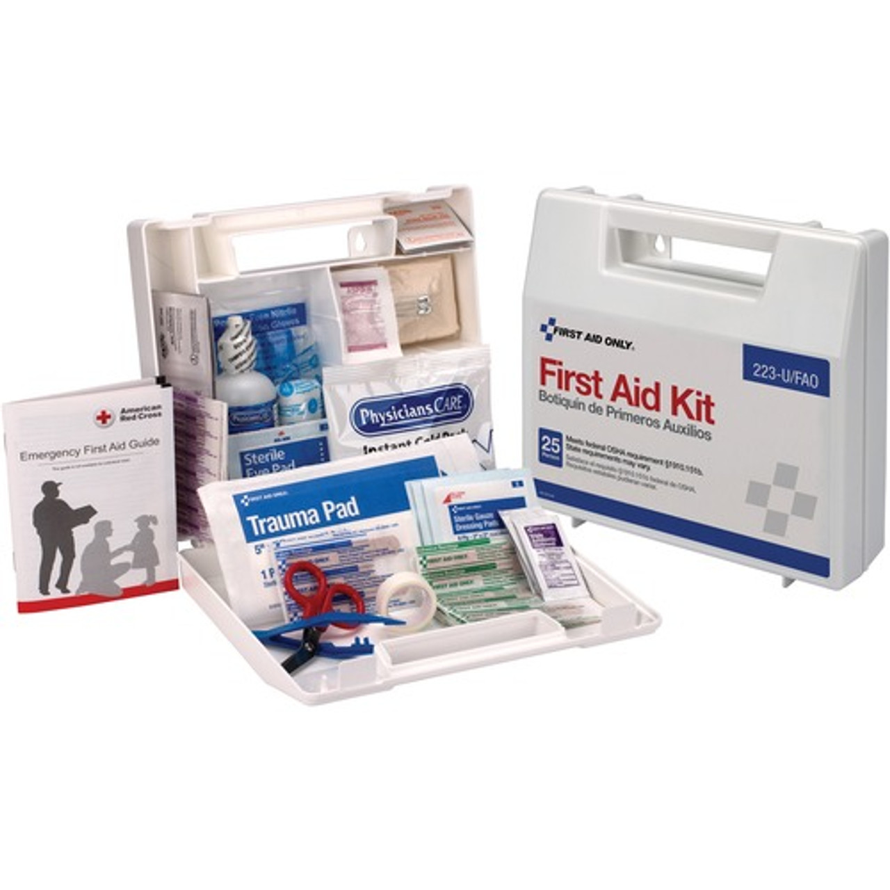 FIRST AID ONLY 223UFAO BULK FIRST AID KIT,107 PIECE,WHITE FIRST AID ONLY 223UFAO BULK FIRST AID KIT,107 PIECE,WHITE