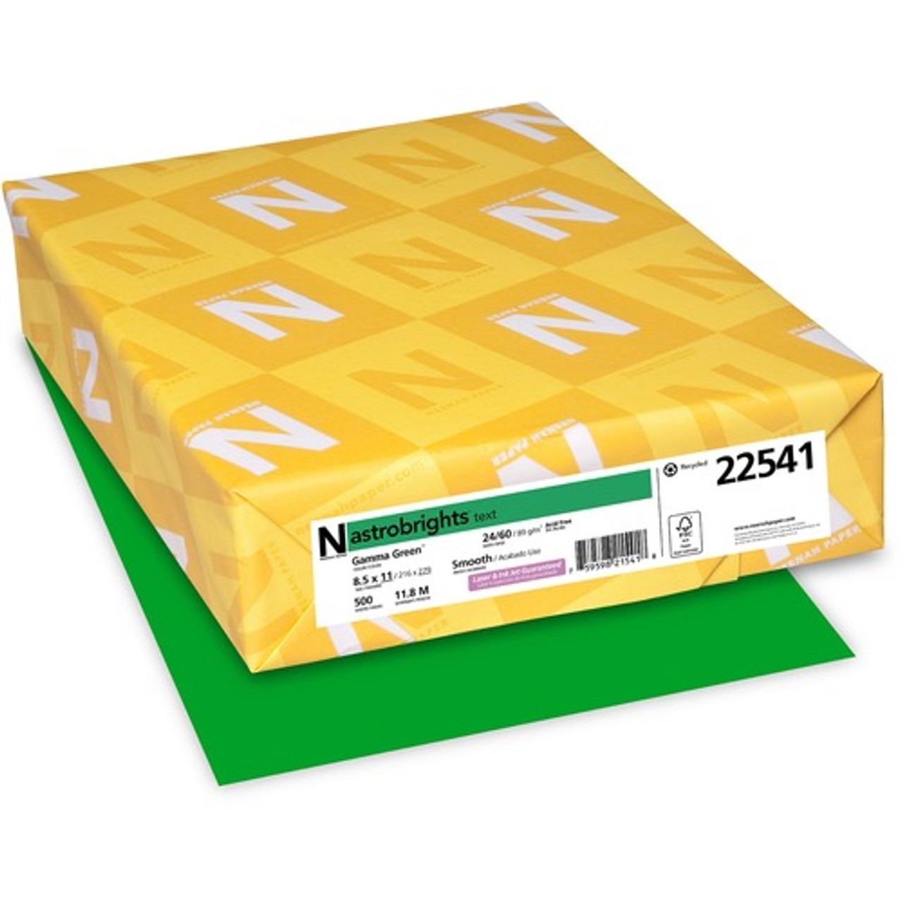 WAUSAU PAPERS 22541 ASTROBRIGHT PAPER,500/PK,GAMMA GREEN