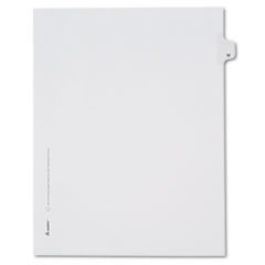 AVERY 82185 LEGAL SIDE TAB DIVIDER,LETTER,WHT,25/PK