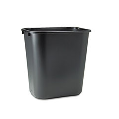 RUBBERMAID COMMERCIAL PRODUCTS 295600BK RECTANGULAR WASTEBASKET,BLACK