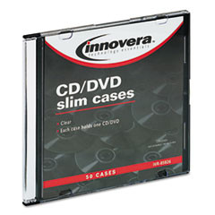 INNOVERA 85826 CD/DVD STORAGE CASE,CLEAR,50/PACK