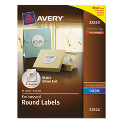 AVERY 22824 LABEL,ROUND,2",GOLD FOIL