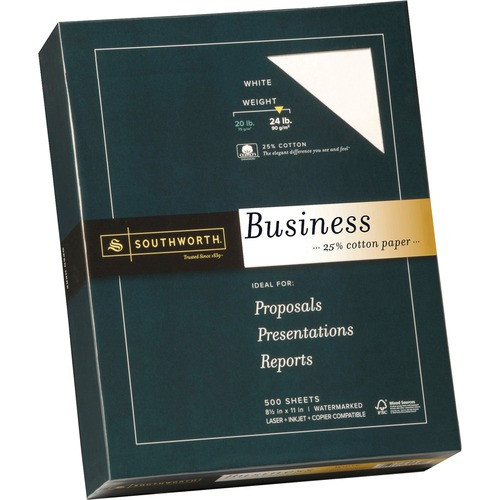 SOUTHWORTH 404C FINE BUSINESS PAPER,500/BX, WHITE