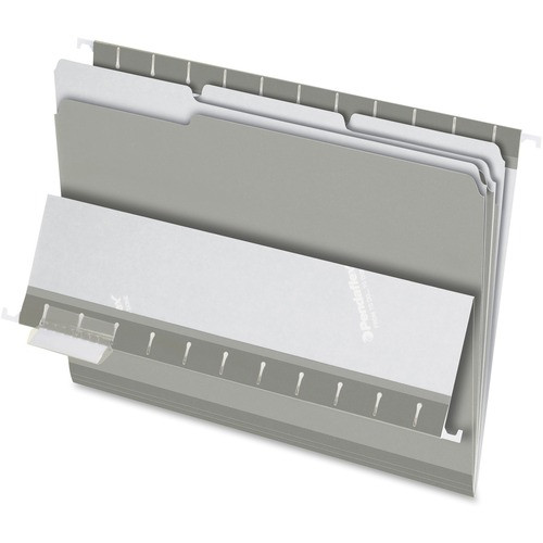 PENDAFLEX 421013GRA INTERIOR FOLDER,1/3 TAB CUT, LETTER, GY