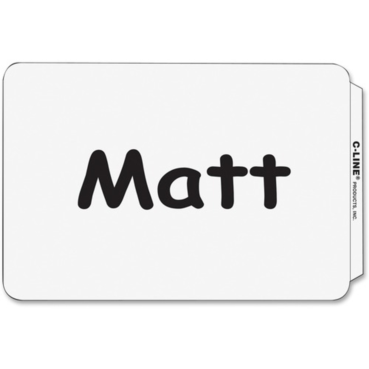 C-LINE PRODUCTS 92277 NAME BADGES,SELF-ADHESIVE,WHITE,100/BOX