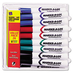 AVERY 98188 DRY ERASE MARKERS, CHISEL TIP,ASSORTED