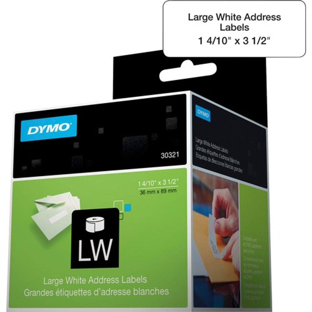 DYMO 30321 ADDRESS LABELS,WHITE,520/BOX