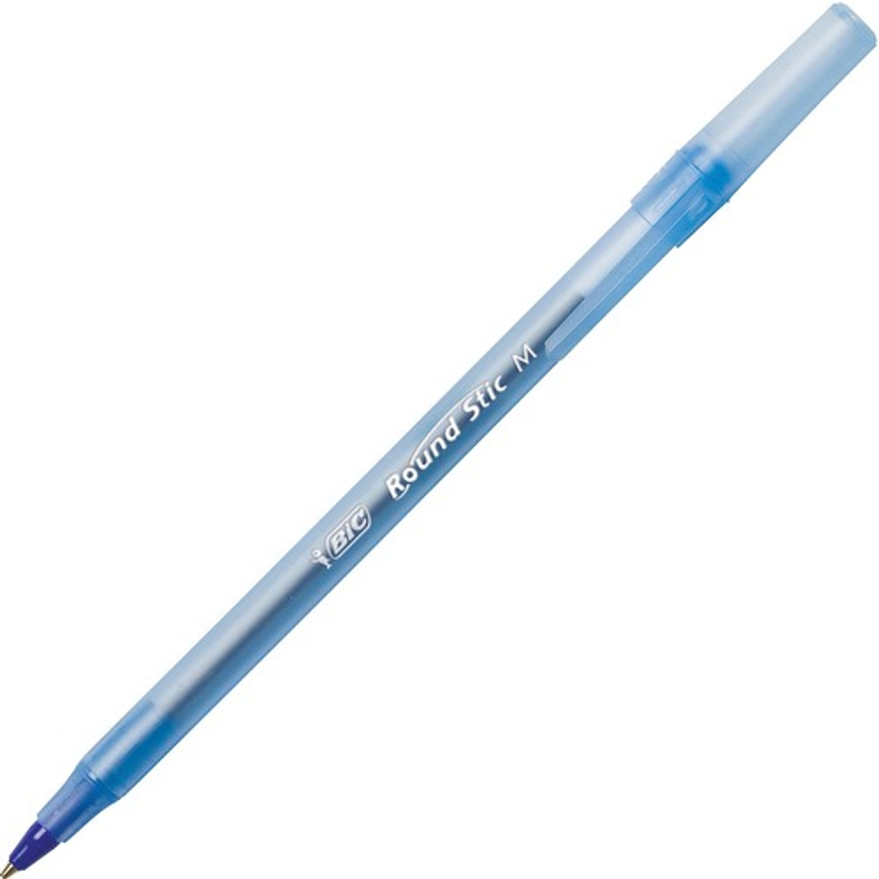 BIC CORPORATION GSM609-BE BIC  ROUND STIC BALLPOINT PEN,MED. PT,VA