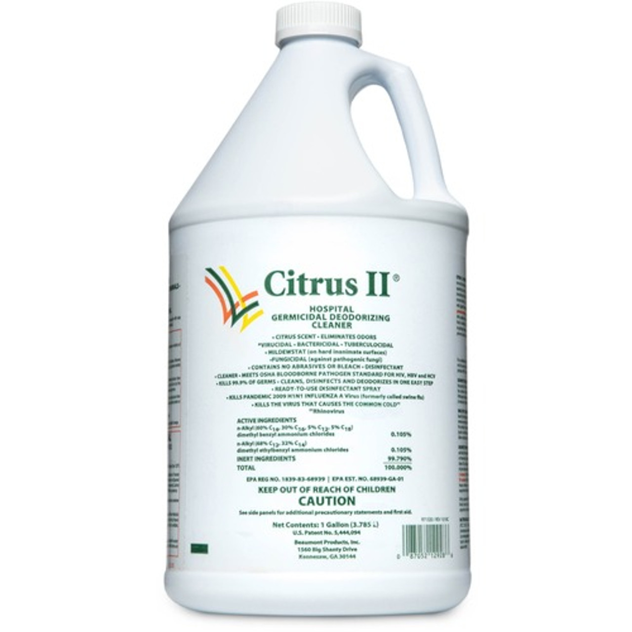 BEAUMONT PRODUCTS INC 633712928 GERMICIDAL CLEANER,NONTOXIC,1 GALLON