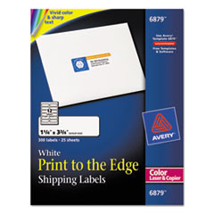 AVERY 6879 LASER LABELS, MATTE,300/PK,WE