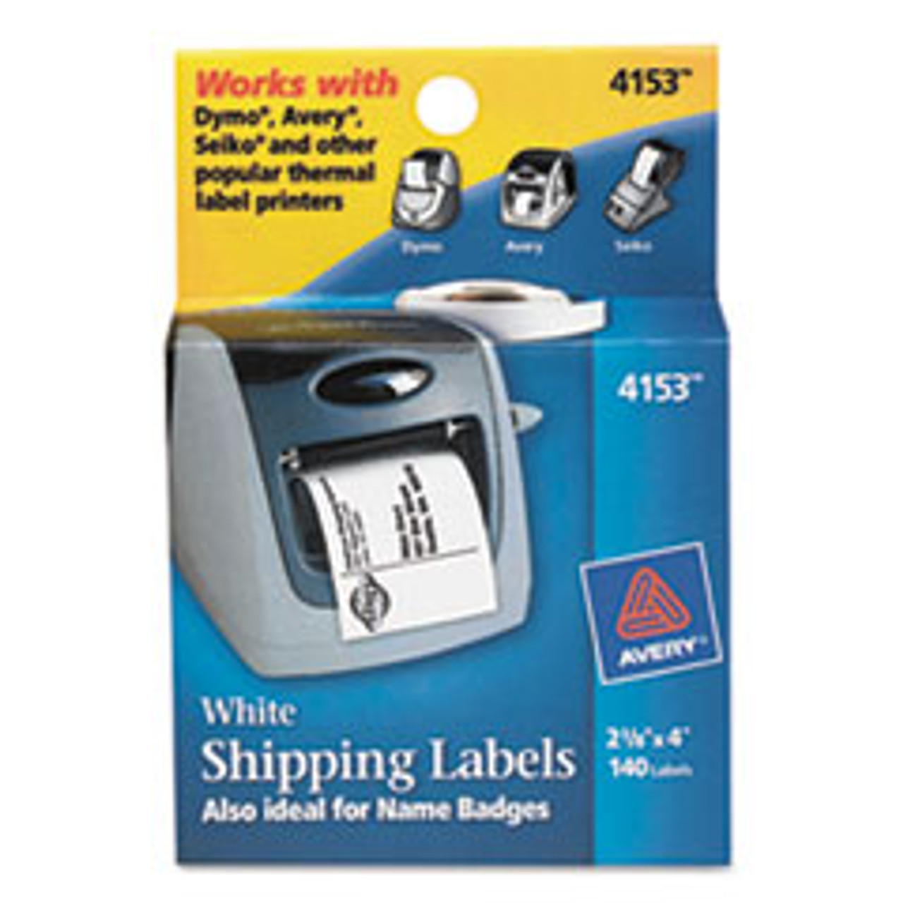 AVERY 4153 PRINTER LABELS, 2 1/8 X 4, 140/ROLL
