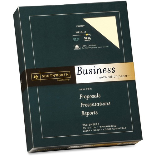 SOUTHWORTH JD18IC BUSINESS PAPER,8-1/2X11,250/BOX