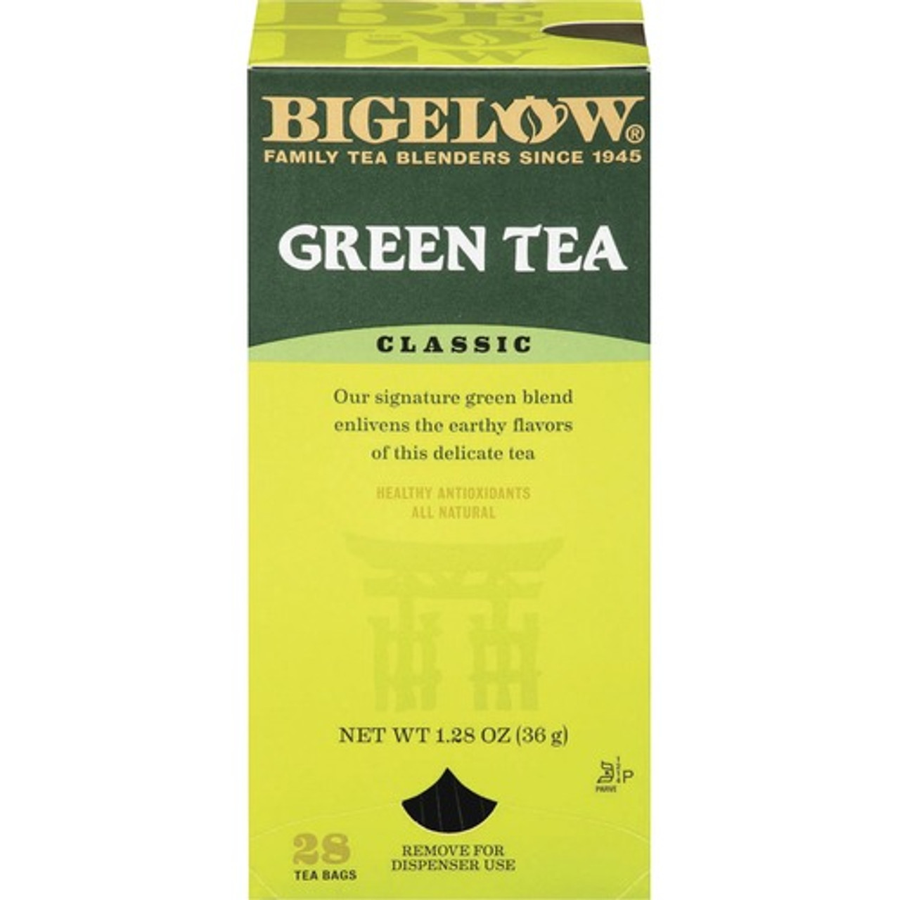 BIGELOW TEA COMPANY 00388 TEA,SINGLE FLAVOR,GREEN,28 BAGS/BOX