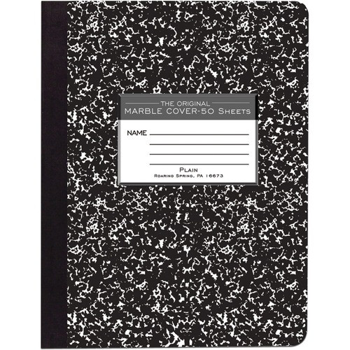 ROARING SPRING PAPER PRODUCTS 77260 COMPOSITION BOOK,50 SHEETS,BLACK CVR