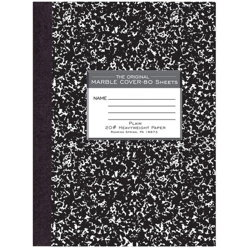 ROARING SPRING PAPER PRODUCTS 77479 COMPOSTION BOOK,20 LB,80/SHT,BLACK