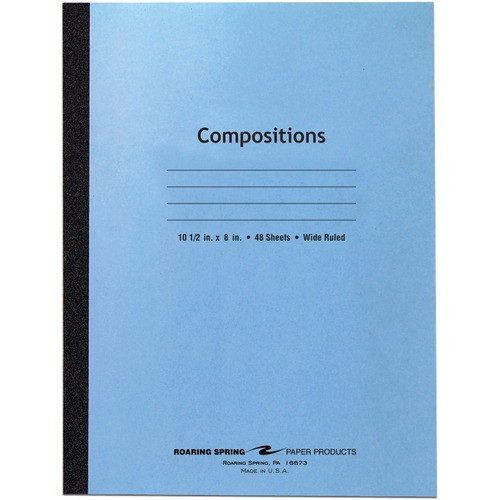 ROARING SPRING PAPER PRODUCTS 77501 COMPOSITION BOOK,48 SHEETS,BLUE COVER