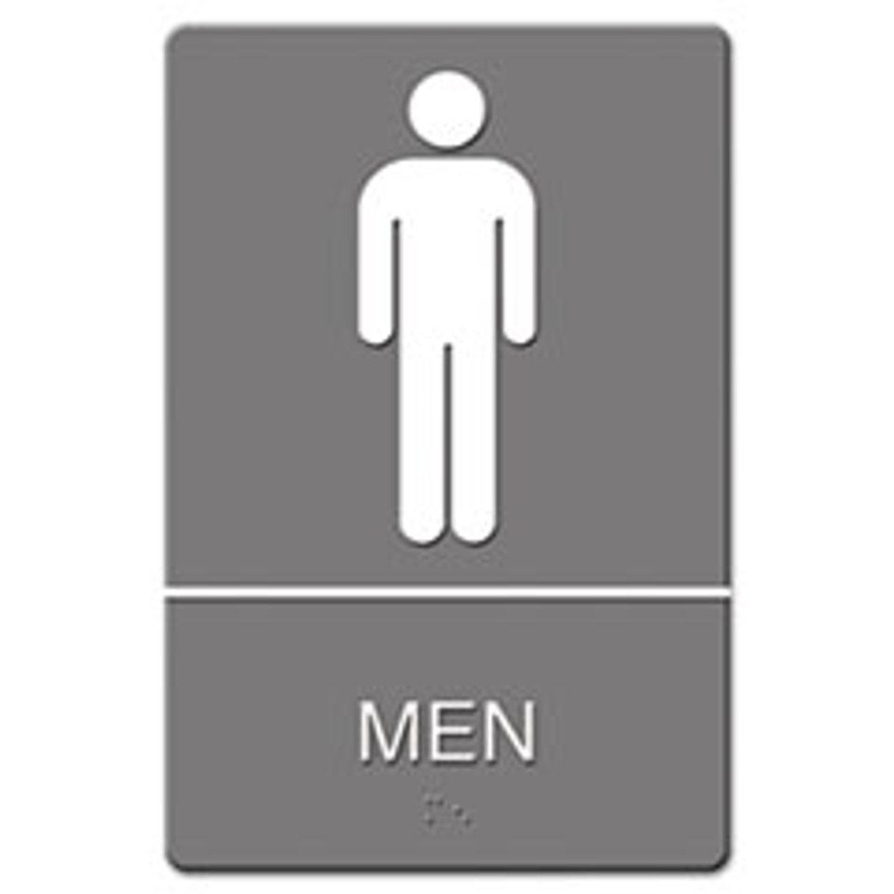 U.S. STAMP & SIGN 4817 ADA SIGN,MOLDED PLASTIC,6X9,GRAY