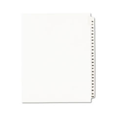 AVERY 01333 TAB DIVIDER, 76-100,LETTER,WHITE,1 SET