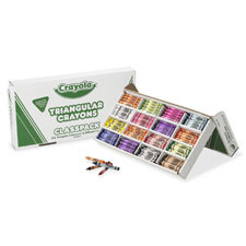 CRAYOLA 528039 CRAYONS,TRIANGULAR,CLASSPACK