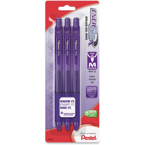PENTEL BL107BP3V PEN,ENERGELX,RETRCT,PCA,3PK