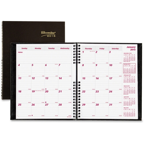REDIFORM CB1200CBLK PLANNER,MONTHLY,COILPRO,BK
