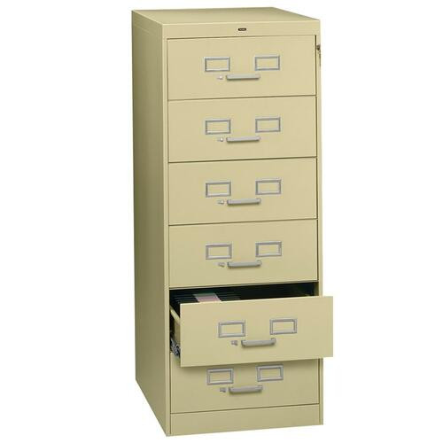 TENNSCO CORP CF669SD CARD CABINET,6 DRAWER, W/LOCK, SAND