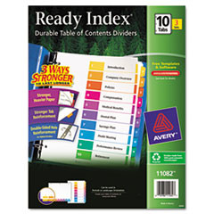 AVERY 11082 INDEX TABLE OF CONTENTS DIVIDER, 3/PK