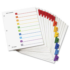 CARDINAL BRANDS INC. 60828 INDEX SYSTEM,1-8,LETTER,ASSORTED,6 SETS
