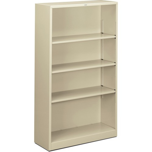 HON S60ABCL 4 SHELF METAL BOOKCASE, 34-1/2X12-5/8X59