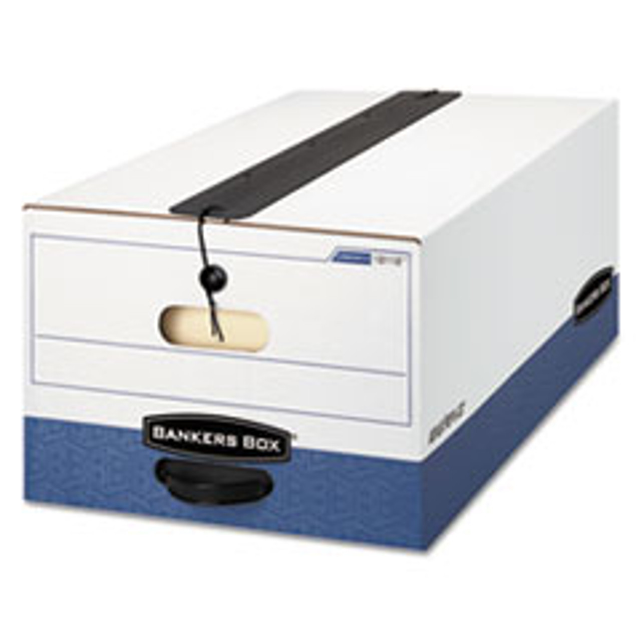 FELLOWES 12112 STORAGE BOX,WHITE/BLUE,12/CT