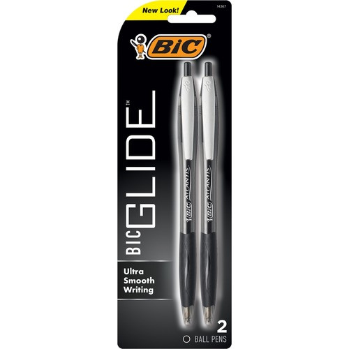 BIC CORPORATION VCGP21BK RETRACTABLE BALLPOINT PEN,2/PK,BLACK