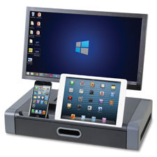 KANTEK MS760 MONITOR STAND DRAWER SMARTPHONE SLOT