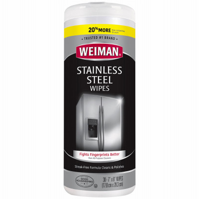WEIMAN PRODUCTS, LLC 92 STAINLESS STEEL WIPES, 30-CT.