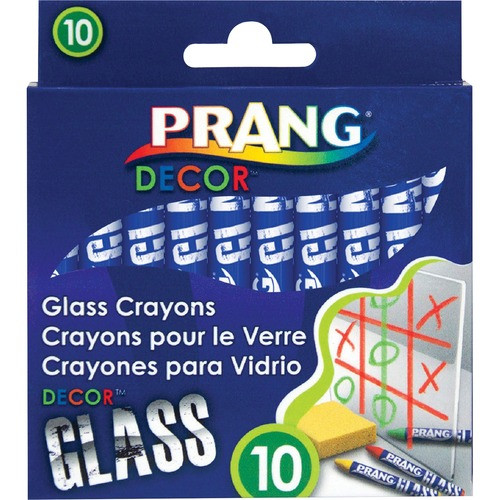 DIXON TICONDEROGA CO. 74010 CRAYON,GLASS,AST,10CT