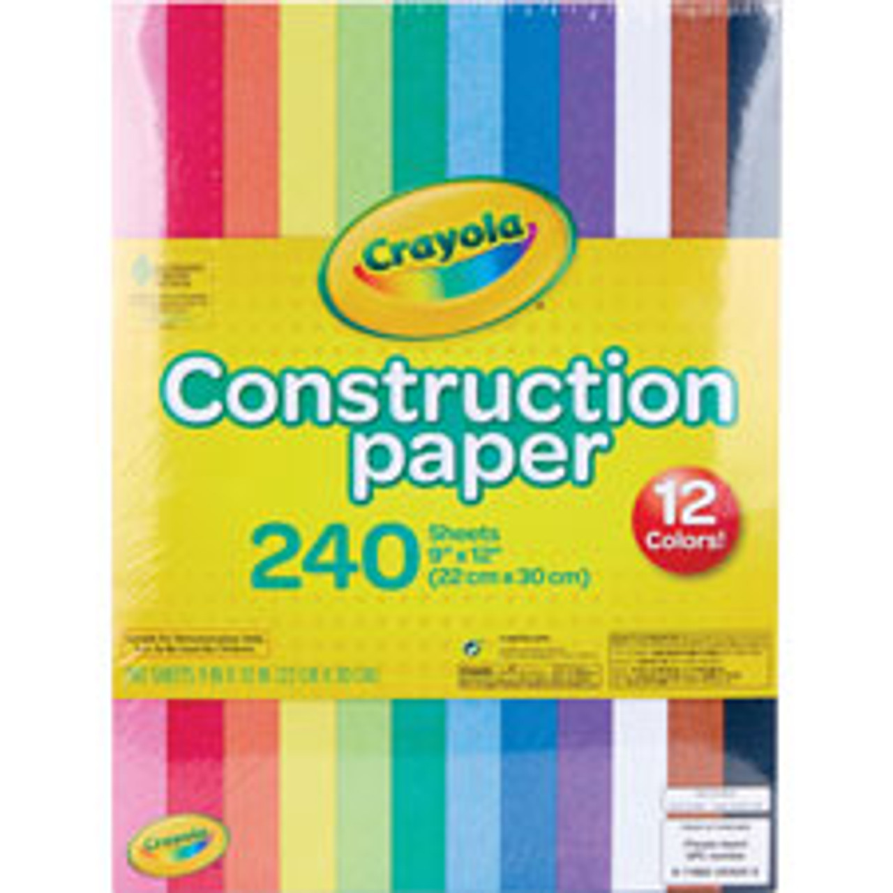 CRAYOLA 993200 PAPER,CONSTRUCT,9X12,240CT