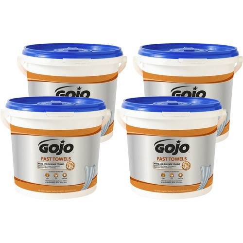 GOJO INDUSTRIES, INC. 629804 GOJO  WET TOWELS, CITRUS, 130/BUCKET, 4 