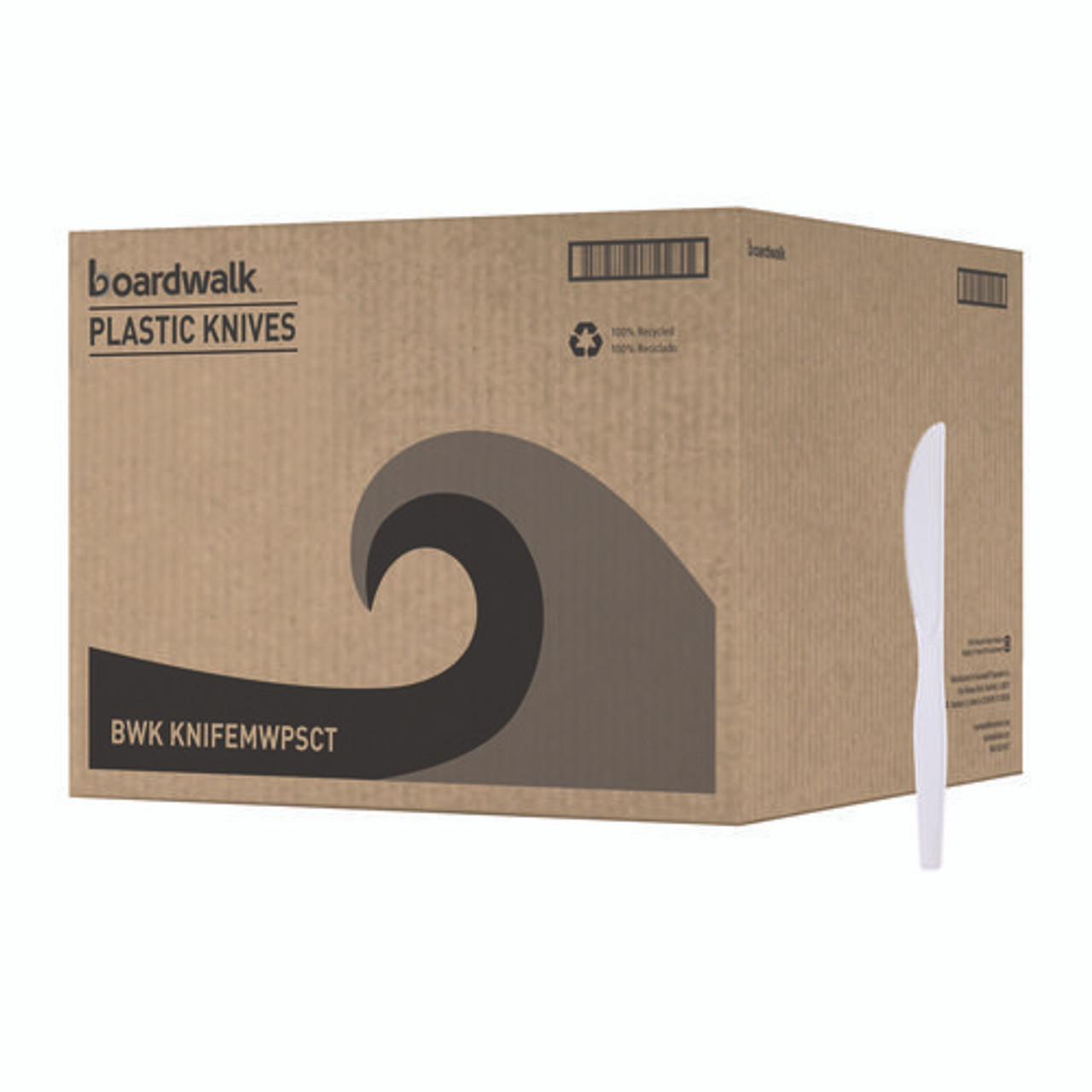 BOARDWALK KNIFEMWPSCT MEDIUMWEIGHT POLYSTYRENE CUTLERY, KNIFE,