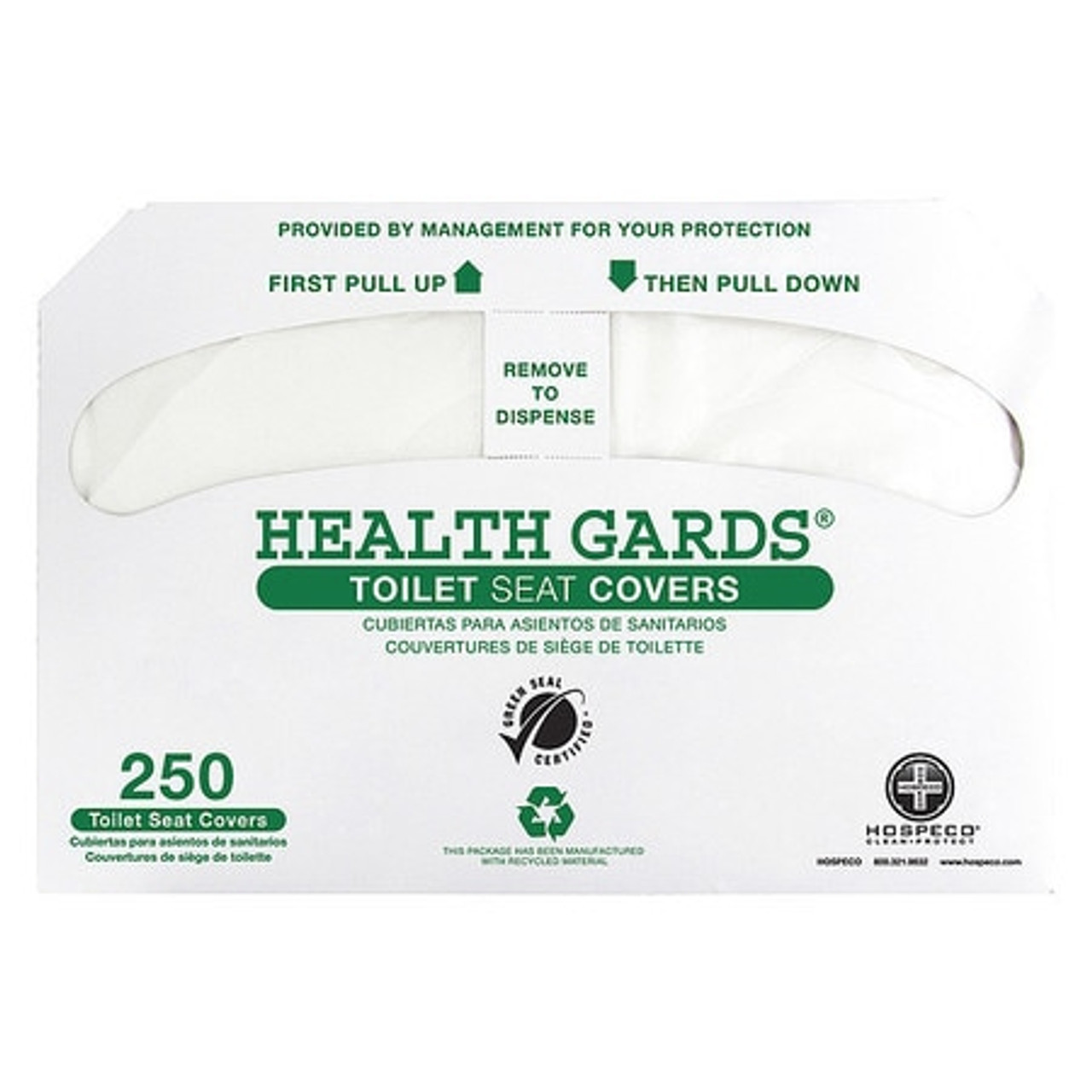 HOSPECO GREEN-5000 TOILET SEAT COVER HALF FOLD PK5000