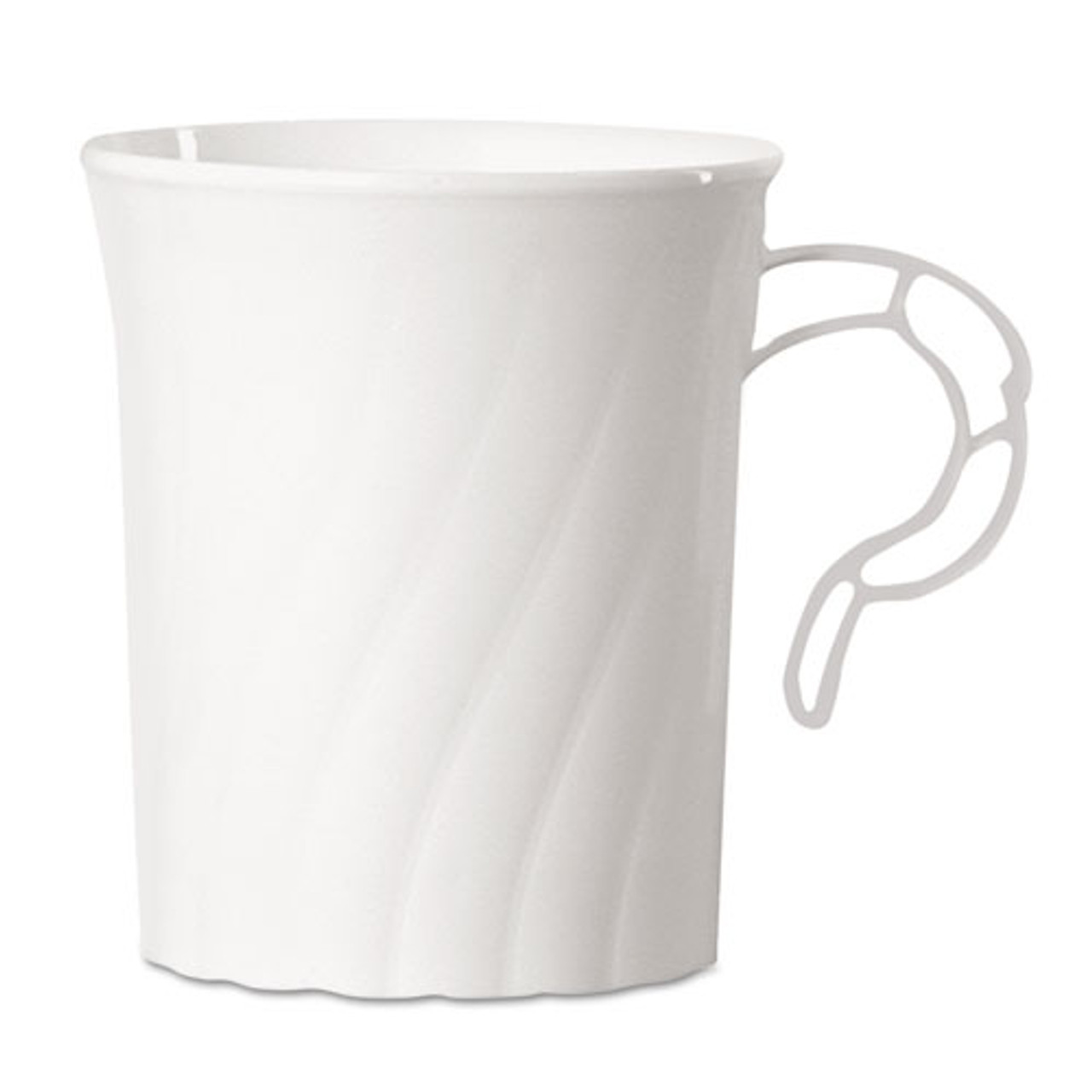 WNA COMET CWM8192W CLASSICWARE PLASTIC MUGS, 8 OZ., WHITE, 