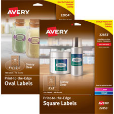 AVERY 22853 LBL,SQ EP,LSR/IJ,GLS CLR