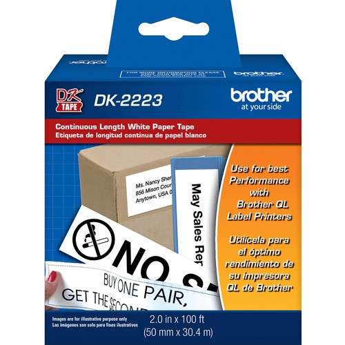 BROTHER DK2223 LABEL,CONT,2"X100',BK WE
