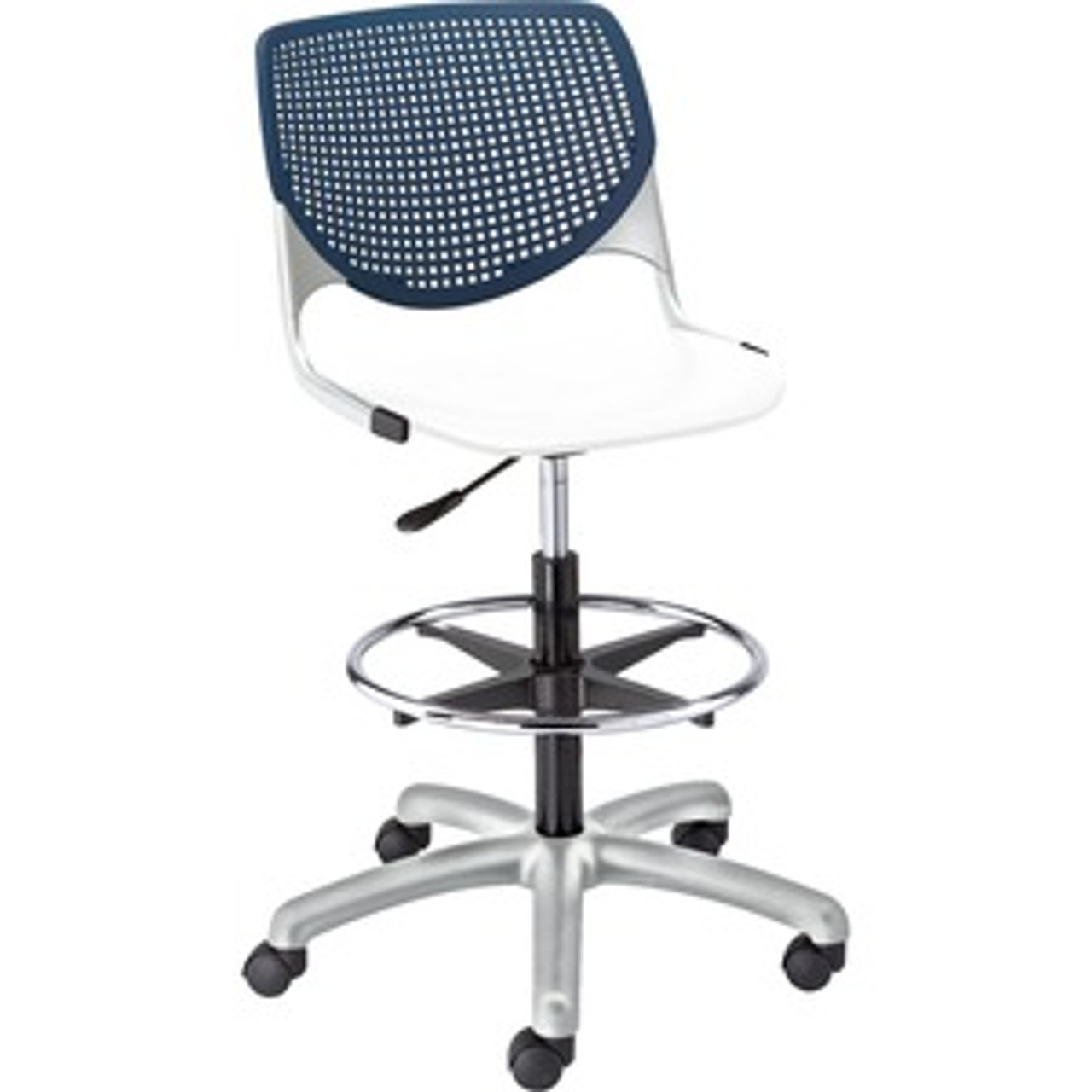 KFI DS2300B3S8 POLY ADJUSTABLE STOOL WITH PERFORATED BA
