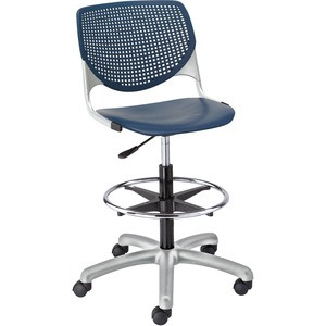 KFI DS2300P03 POLY ADJUSTABLE STOOL WITH PERFORATED BA