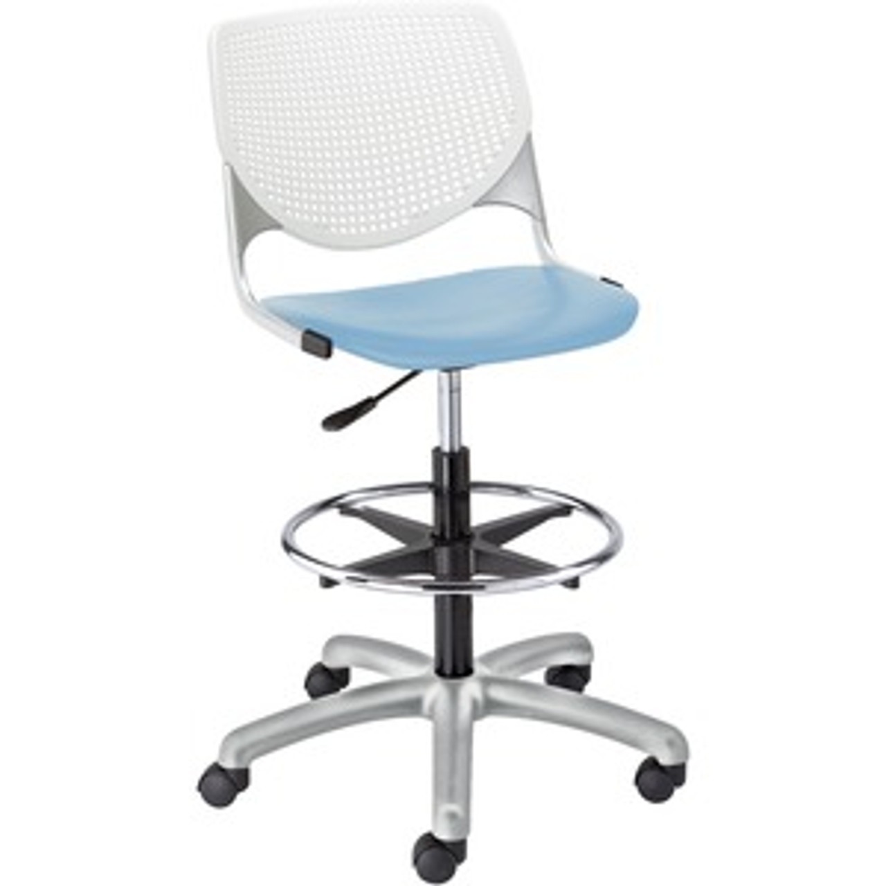 KFI DS2300B8S35 POLY ADJUSTABLE STOOL WITH PERFORATED BA