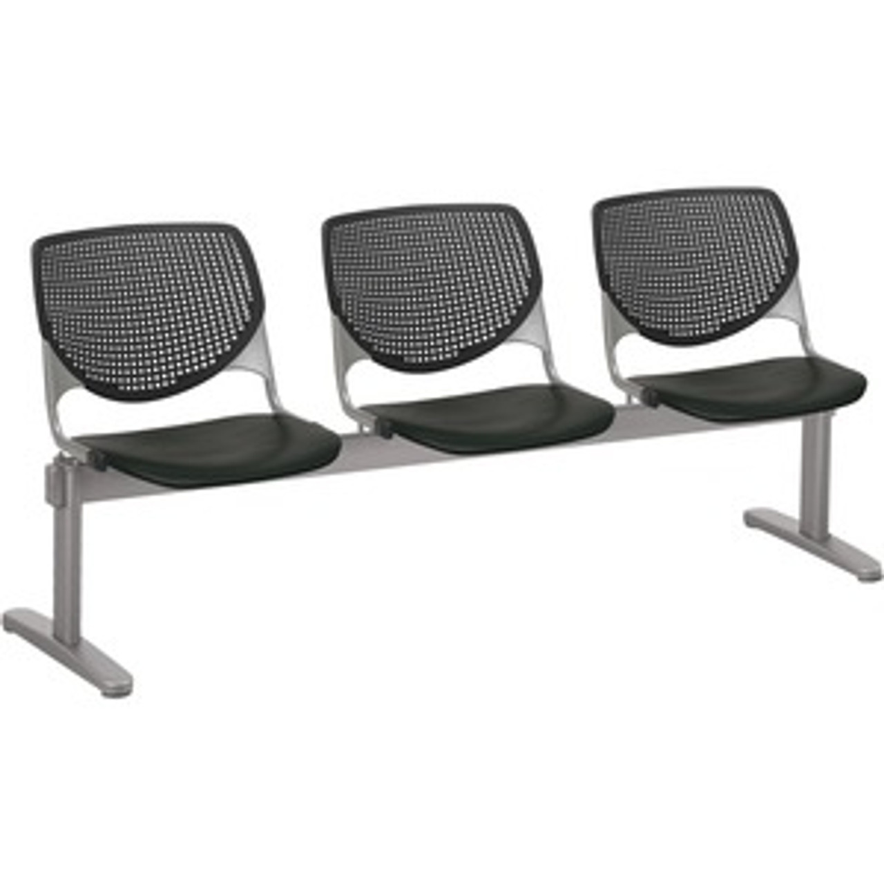 KFI 2300BEAM3P10 BEAM SEATING- 3 SEATER WITH PERFORATED B