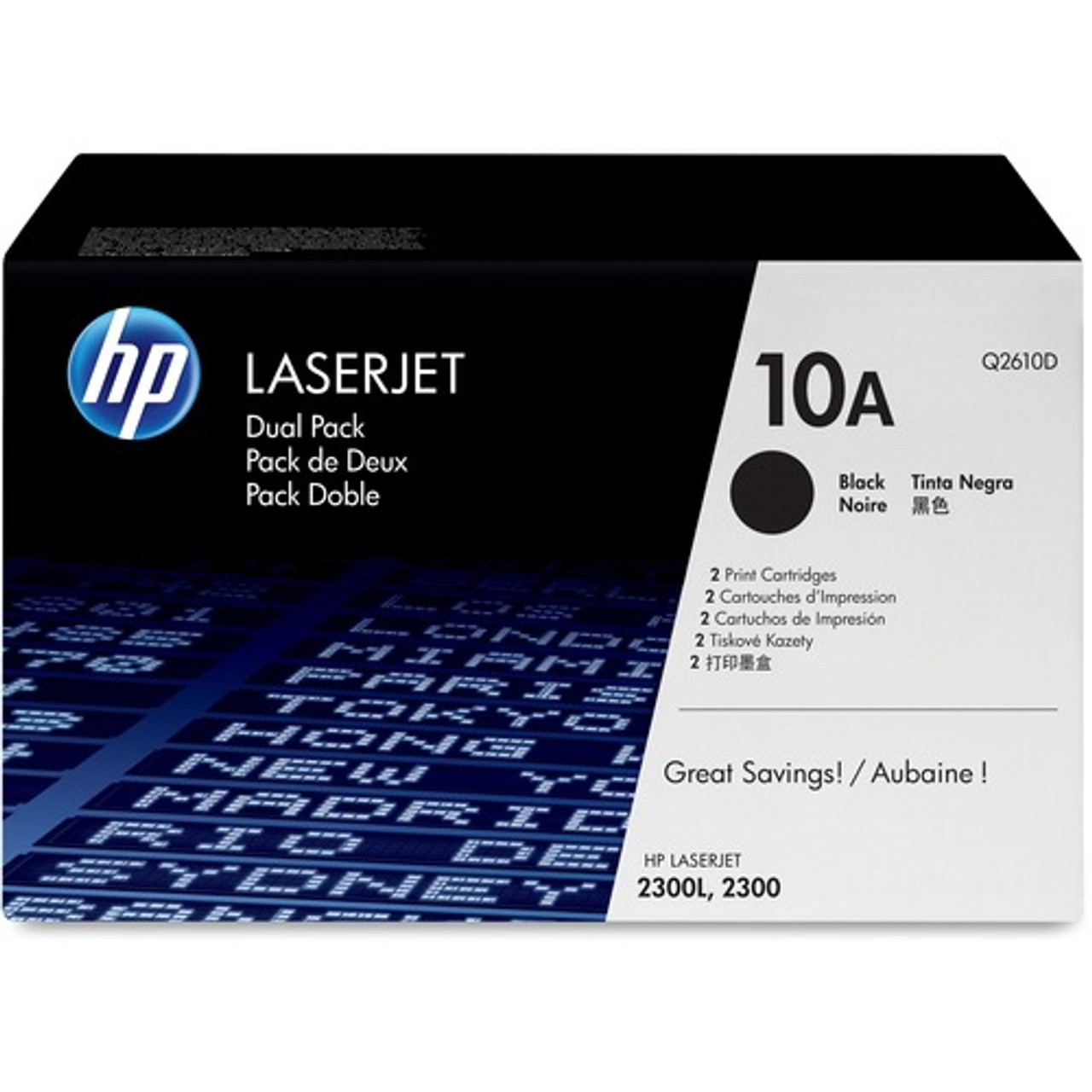 HEWLETT PACKARD Q2610D HP 10A LJ2300 BLK DUAL PK